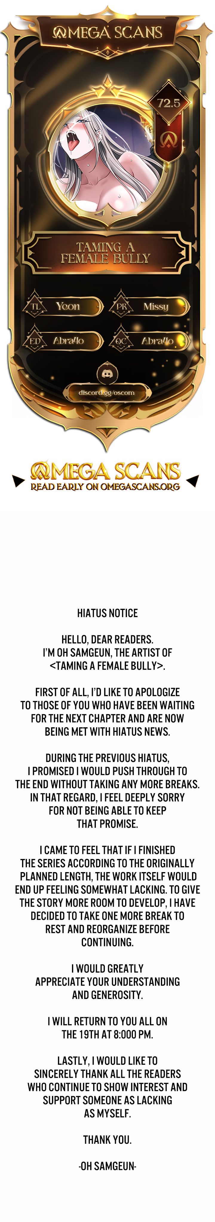 Taming A Female Bully Chapter 72.5 - Page 1